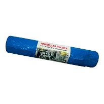 Мешки для мусора 200 л, с завязками, синие, в рулоне 5 шт., ПВД, 45 мкм, 1100х850 мм, Концепция Быта Vitalux, 604934 в Бишкеке
