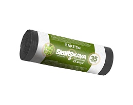Мешки для мусора 30 л, черные, в рулоне 25 шт., ПНД, 7 мкм, 580х480 мм, SIBIRSKAYA, 101-003 S в Бишкеке