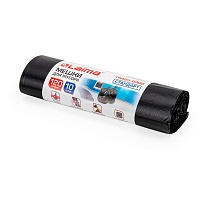 Мешки для мусора 120 л, черные, в рулоне 10 шт., ПНД, 14 мкм, 1100х700 мм, LAIMA, 601385 в Бишкеке