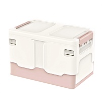 Ящик пластиковый складной белый, дно розовое, 370х240х240 мм в Бишкеке