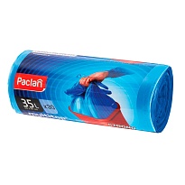 Мешки для мусора 35 л, с ушками, синие, в рулоне 30 шт., ПНД, 10,5 мкм, 640х500 мм, PACLAN Multitop, 600819 в Бишкеке