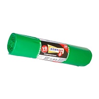 Мешки для мусора 300 л, зеленые, в рулоне 10 шт., ПВД 65 мкм, 1400х1000 мм, МЕШКОFF, 4922 в Бишкеке