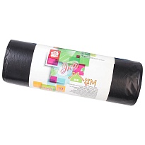 Мешки для мусора 220 л, черные, в рулоне 10 шт., ПВД, 29 мкм, 1100х830 мм, Концепция Быта ЭкоДом, 604924 в Бишкеке